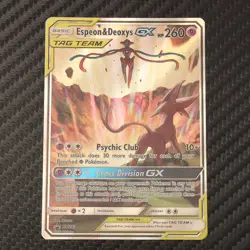 Espeon & Deoxys GX SM240 Tag Team Promo Sun & Moon Pokemon Card NM - Image 1
