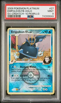 2009 Pokemon Platinum Supreme Victors #27 Empoleon Fb League Crosshatch PSA 9 - Image 1