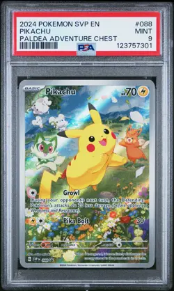 2024 POKEMON SVP EN-SV BLACK STAR PROMO #088 PIKACHU PSA 9 - Image 1