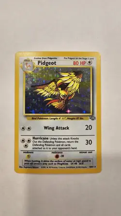 Pidgeot 8/64 LP* Holo Rare Jungle Set Unlimited Edition Pokemon Card 1999 WOTC - Image 1