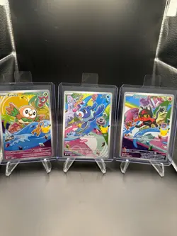Pokemon First Partner Illustration Collection | Gen 7 Starters | Set Of 3 NM - Image 1
