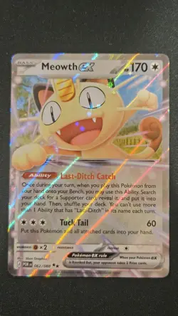 Pokemon TCG Meowth EX 062/088 POR Holo 170 HP Basic 2016 English Card - Image 1