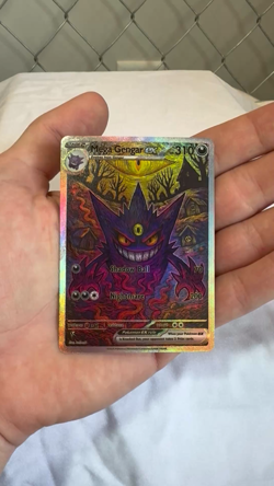 Rare Custom Fan Art Mega Gengar EX Rainbow Holo Pokemon Card Non-TCG - Image 2