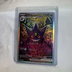 Rare Custom Fan Art Mega Gengar EX Rainbow Holo Pokemon Card Non-TCG - Image 3