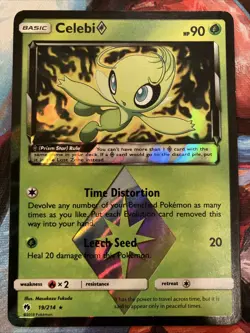 Celebi Prism Star 19/214 Pokemon TCG Lost Thunder Holo Card Lp/Mp - Image 1