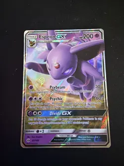 Pokemon Espeon GX TCG Holo Card 61/149 SM Base Set Ultra Rare - Image 1
