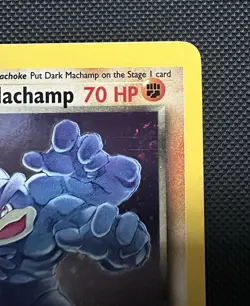 Pokemon Dark Machamp 10/82 Holo Team Rocket TCG – Near Mint Vintage - SWIRL🌀 - Image 4