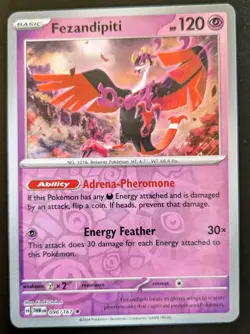 Fezandipiti 096/167 Reverse Holo Rare Scarlet Violet Twilight Masquerade Pokemon - Image 1