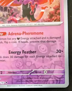 Fezandipiti 096/167 Reverse Holo Rare Scarlet Violet Twilight Masquerade Pokemon - Image 5