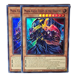 Yu Gi Oh - Maha Vailo Light of the Heavens (x2) - ELVO-EN024 - Super Rare 1st Ed - Image 1