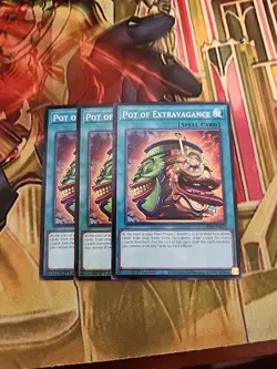 3X Pot of Extravagance L26D-ENM12 Common 1st Edition NM Yugioh - Image 1