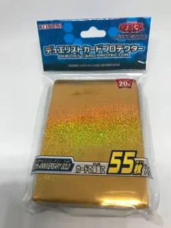 Konami OCG Exclusive 20th Anniversary Yugioh Sleeve KC Gold - Image 1