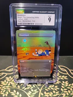 MTG Fallout Wasteland Foil CGC 9 MINT VAULT BOY Borderless PIP - Image 1