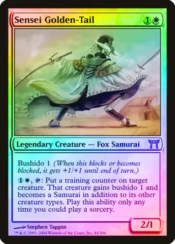 Sensei Golden-Tail FOIL Champions of Kamigawa HEAVILY PLD Rare CARD ABUGames - Image 1