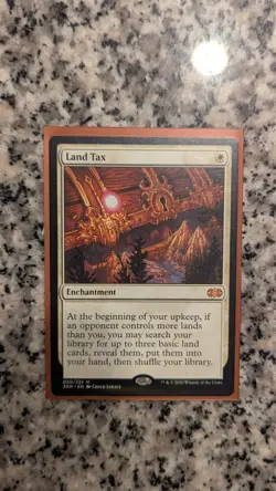 Magic: The Gathering Land Tax Double Masters Mythic White Enchantment Card - Image 1
