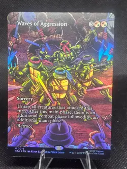 Waves of Aggression (Borderless) -M 0013 Teenage Mutant Ninja Turtles- Foil - NM - Image 1