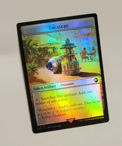 MTG REX LCI Treasure/Skeleton Pirate 0002 Foil Token Dual-Sided Full Art - Image 1