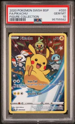 Pikachu PSA 10 - SWSH020 - Full Art - Sword & Shield Promo - Pokemon - Image 1