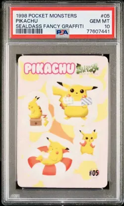 PSA 10 - Pikachu #05 Sealdass Fancy Graffiti 1998 Pocket Monsters - Pokemon - Image 1