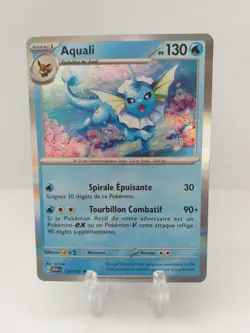 Carte Pokemon: Aquali, holo, 134/165, EV03.5, Ecarlate et Violet 151, Fr, BE - Image 1