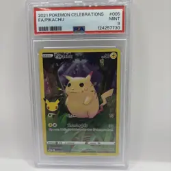 2021 POKEMON CELEBRATIONS #005 FULL ART/PIKACHU PSA 9 - Image 1