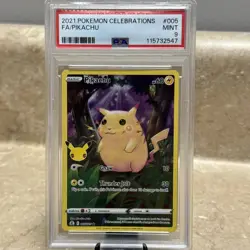 PSA 9 Pokemon TCG Pikachu 005/025 Full Art 2021 Celebrations 25th Anniversary - Image 1