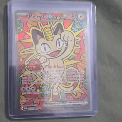 Pokemon Meowth EX 121/088 POR Full Art Holo 170 HP 60 Attack Card - Image 1