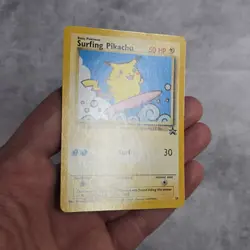 Surfing Pikachu Black Star Promo WOTC 28 Pokemon Card NM Condition - Image 2