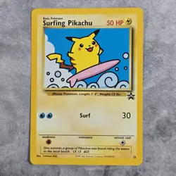Surfing Pikachu Black Star Promo WOTC 28 Pokemon Card NM Condition - Image 5