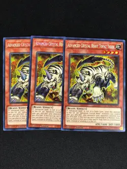 YUGIOH ADVANCED CRYSTAL BEAST TOPAZ TIGER BLCR-EN013 1ST SECRET X3 - Image 1