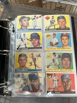 Binder - Full of 1955 Topps Baseball Cards - Image 1