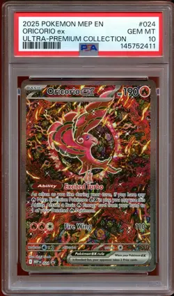 PSA 10 GEM MINT Oricorio Ex MEP 024 Black Star PROMO MEP024 Pokemon Card 411 - Image 1