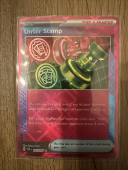 Unfair Stamp 165/167 ACE SPEC Pokemon Card Twilight Masquerade Ultra Rare Holo - Image 1