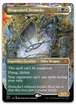 Dragonlord Dromoka (Borderless) #376 (NM) Double Masters 2022 2X2 Magic MTG - Image 1
