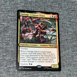 CARNAGE, CRIMSON CHAOS ~ NM/M ~ MTG Magic- 0125 SPM Marvel Spider-Man Non-Foil - Image 1