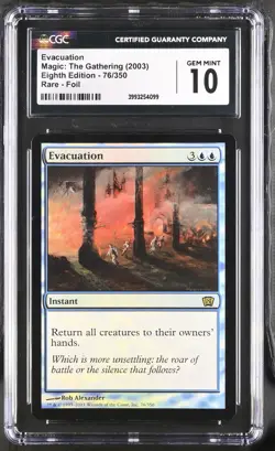 EVACUATION 8th Edition Foil Rare CGC 10 Gem Mint MTG [Nostalgium] - Image 1