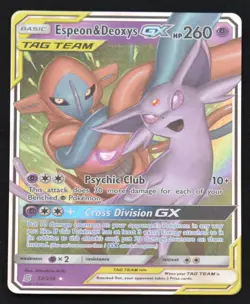 Espeon & Deoxys GX 72/236 Unified Minds Holo Near Mint GX Rare Pokemon - Image 2