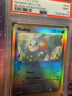 2003 POKEMON BLACK STAR PROMO #010 MUDKIP-REVERSE FOIL PSA 9 - Image 2