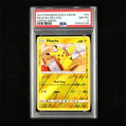 PSA 8 NM-MT 2019 Pokemon ENG Pikachu 55/236 REV.FOIL - Image 1