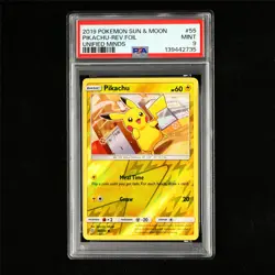 PSA 9 MINT 2019 Pokemon ENG Pikachu 55/236 REV.FOIL - Image 2