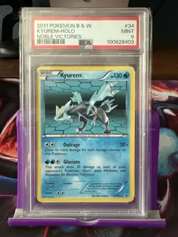 Pokemon Kyurem Holo Rare 34/101 Noble Victories PSA 9 2011 English TCG - Image 1