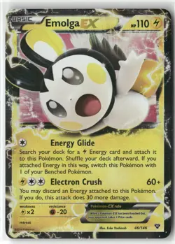 Pokemon Emolga EX 46/146 Holofoil XY Base Set Ultra Rare - Image 1