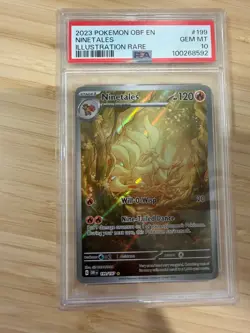 Pokemon TCG SV03 Obsidian Flames Ninetales Illustration Rare Holo 199/197 PSA 10 - Image 1