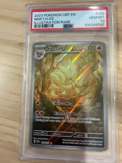 Pokemon TCG SV03 Obsidian Flames Ninetales Illustration Rare Holo 199/197 PSA 10 - Image 3