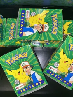 Topps Merlin 2000 Pokemon Tattoos Display Boxes New Sealed Vintage Rare US Ship - Image 3