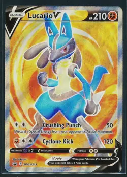 Lucario V SWSH213 Black Star Promo Holo Pokemon 2022 Sword & Shield NM - Image 1