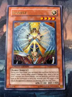 Yu-Gi-Oh! TCG Honest TWED-EN001 Limited Ultra Rare Near Mint - Image 1