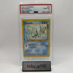 PSA 10 Remoraid Pokemon TCG 80/105 80 Neo Destiny #80 2002 - Pop 15 - Image 1