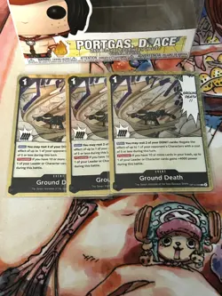 3X Ground Death OP14-096 Playset One Piece TCG The Azure Sea's Seven - Image 1