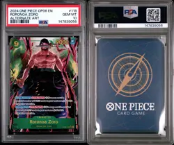 2023 One Piece OP06-Alternate Art #118 Roronoa Zoro PSA 10 - Image 1